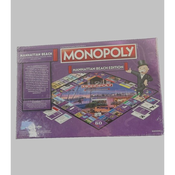 HASBRO - MONOPOLY MANHATTAN BEACH (CALIFORNIA) EDITION BRAND NEW - Picture 5 of 5